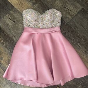 Jovani Pink Beaded Dress
